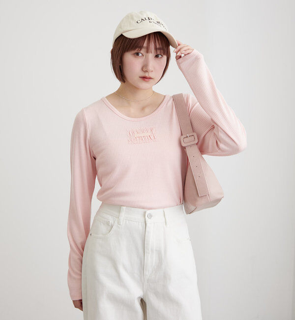  「[mline]ロゴポイントリブＴ」|Tシャツ・カットソー|