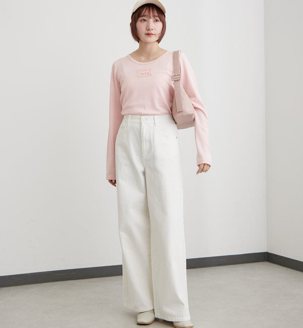  「[mline]ロゴポイントリブＴ」|Tシャツ・カットソー|