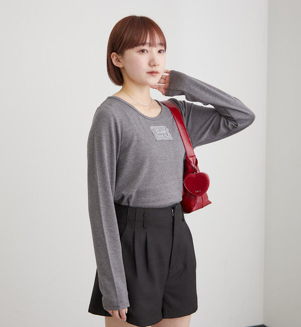  「[mline]ロゴポイントリブＴ」|Tシャツ・カットソー|