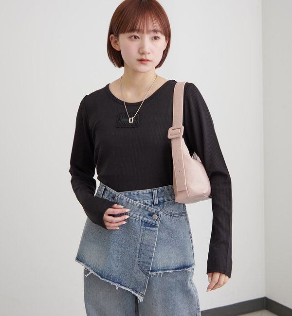  「[mline]ロゴポイントリブＴ」|Tシャツ・カットソー|