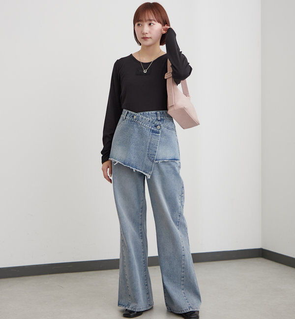  「[mline]ロゴポイントリブＴ」|Tシャツ・カットソー|