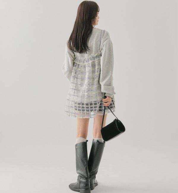  「シャイニーチェックキャミチュニック」|シャツ・ブラウス|