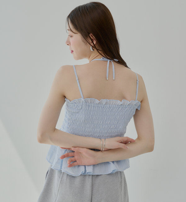  「【マルチウェイ】シャーリングリボンオフショルトップス」|シャツ・ブラウス|