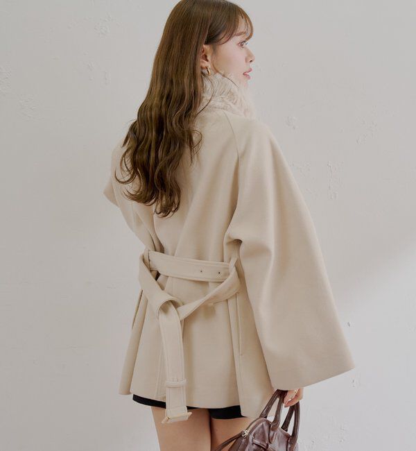  「【WEB限定/REVIVAL】ファー取り外しケープコート」|その他|