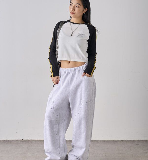  「【WEB限定】ラインストーンラグランバタフライトップス」|Tシャツ・カットソー|