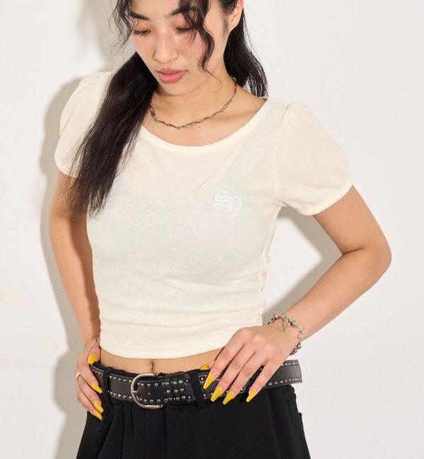  「【SLOPPY/スロッピー】パイルパフスリーブTEE / セットアップ対応」|Tシャツ・カットソー|