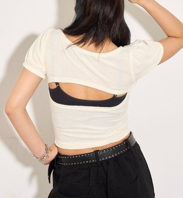  「【SLOPPY/スロッピー】パイルパフスリーブTEE / セットアップ対応」|Tシャツ・カットソー|