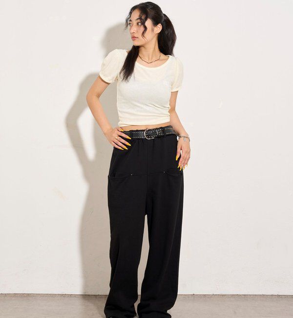  「【SLOPPY/スロッピー】パイルパフスリーブTEE / セットアップ対応」|Tシャツ・カットソー|