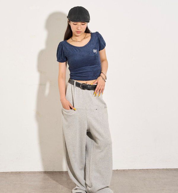  「【SLOPPY/スロッピー】パイルパフスリーブTEE / セットアップ対応」|Tシャツ・カットソー|