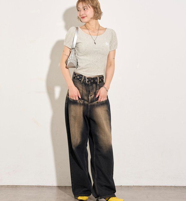  「【SLOPPY/スロッピー】パイルパフスリーブTEE / セットアップ対応」|Tシャツ・カットソー|