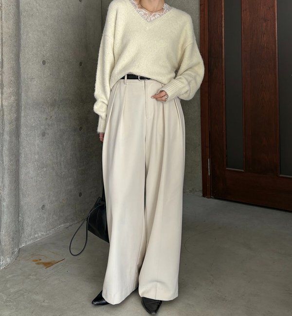  「レーストリミングニット」|ニット・セーター|