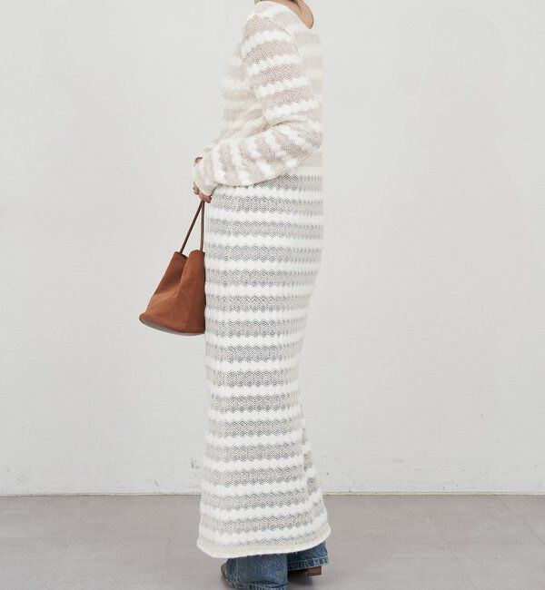  「透かし編みニットワンピース」|ワンピース|
