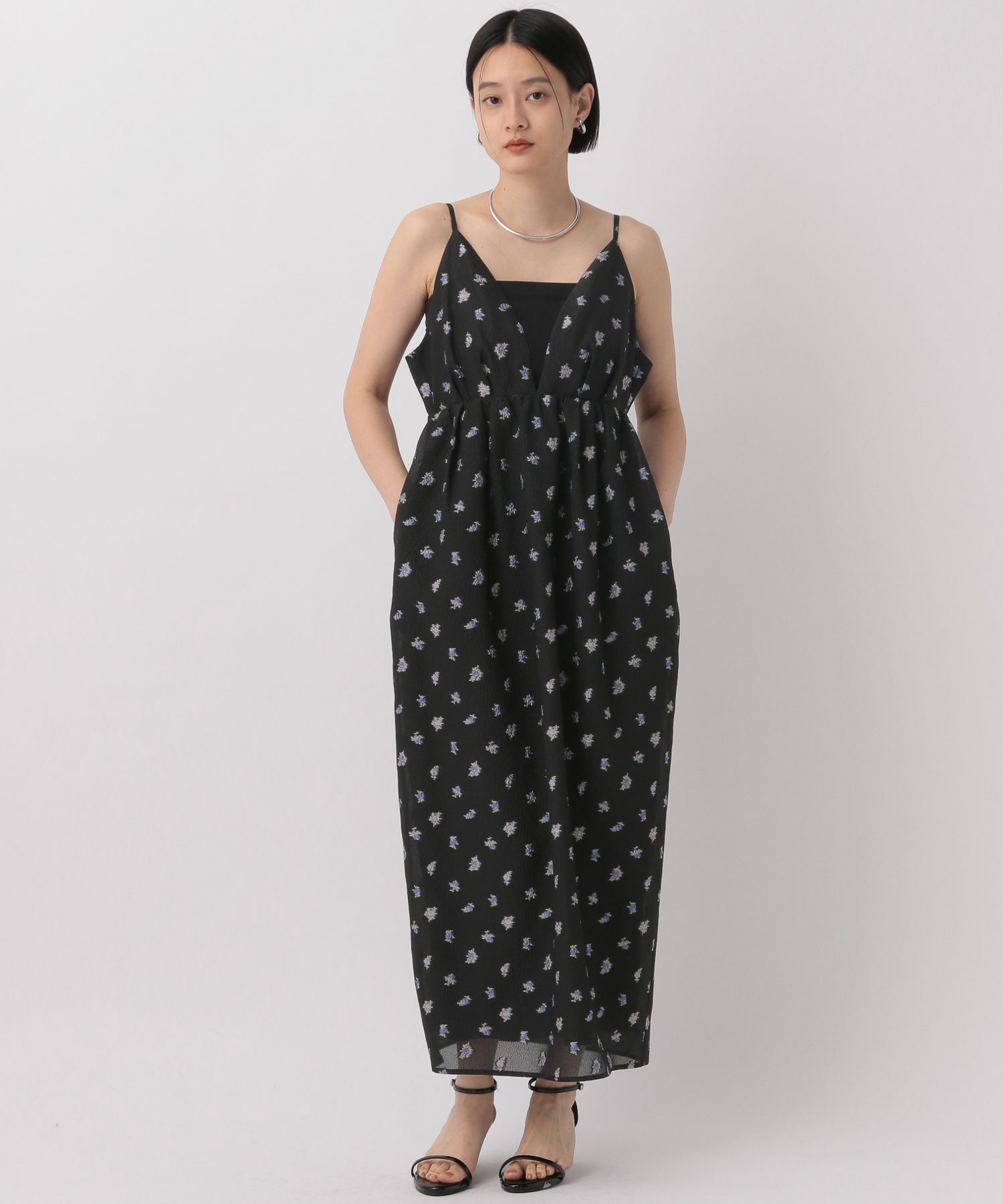 A part by 「フラワージャガードコクーンキャミワンピース」|ワンピース|ブラック