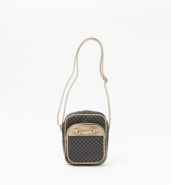 ABAHOUSE「【mieux un】ビット付きクラシカルミニショルダーバッグ」|ショルダー・メッセンジャー|ブラック