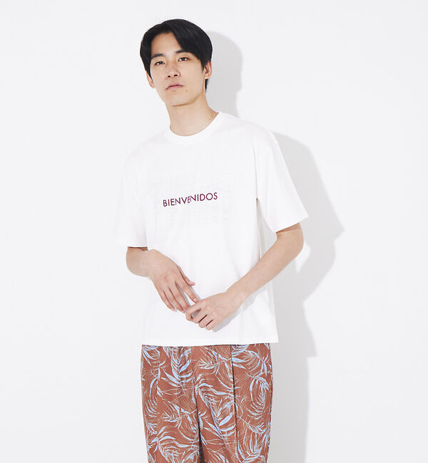 ABAHOUSE「バハカリフォルニア ネオンプリントフロッキーTシャツ」|Tシャツ・カットソー|ホワイト