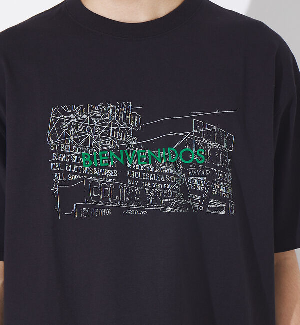 ABAHOUSE「バハカリフォルニア ネオンプリントフロッキーTシャツ」|Tシャツ・カットソー|