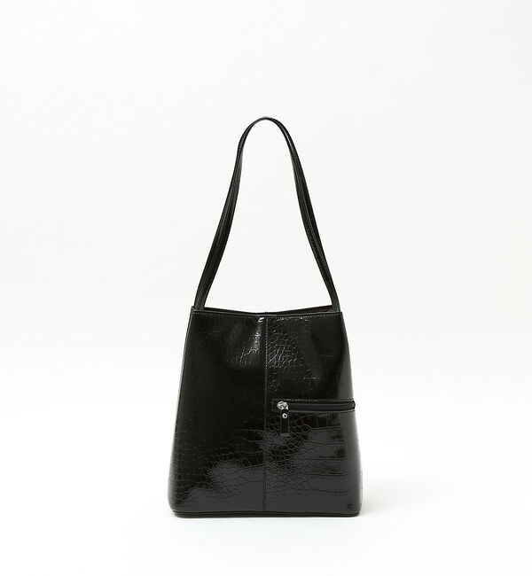 ABAHOUSE「【Avancer】型押しスリムトートバッグ」|ショルダー・メッセンジャー|グレー