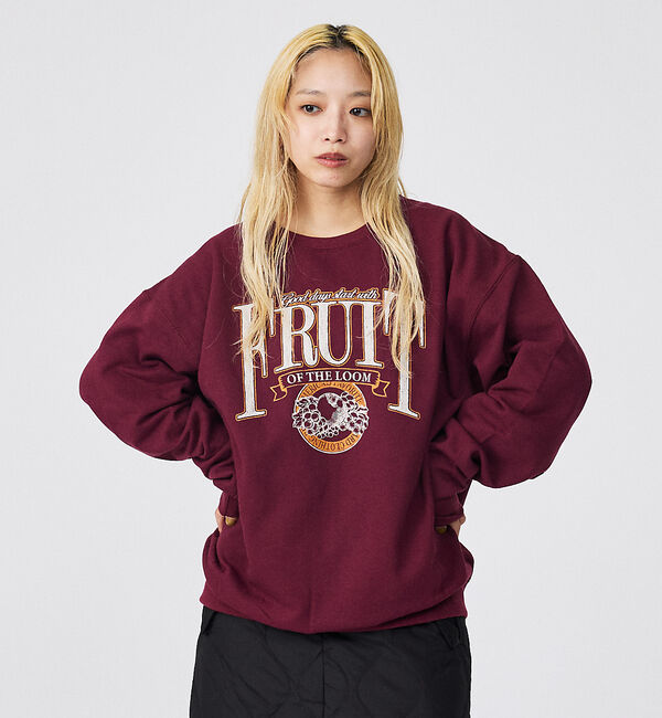 ABAHOUSE「【FRUIT OF THE LOOM/フルーツ・オブ・ザ・ルーム】RETRO P」|パーカー|ワイン