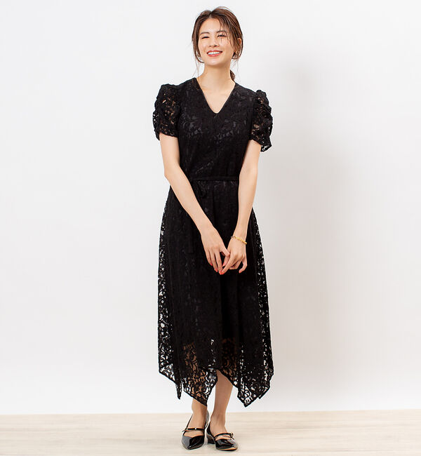 Rouge vif「【FLICKA】ジャガードレースフレアワンピース」|ワンピース|