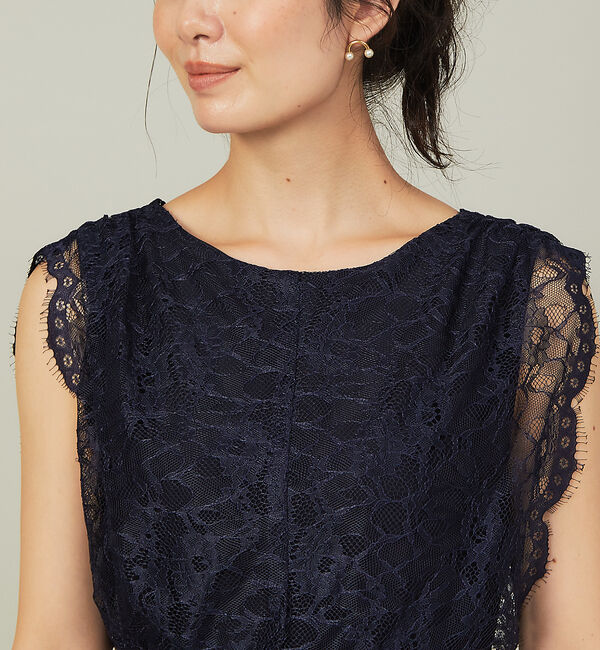 Rouge vif「レースコンビギャザーワンピース」|ワンピース|