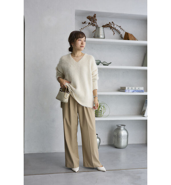 Rouge vif「【一部店舗限定】 　シャギーフォルムVネックニット」|ニット・セーター|