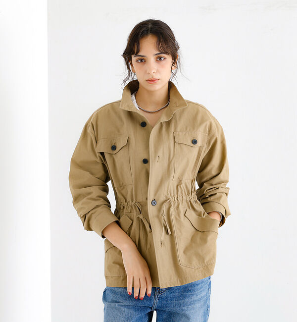 Rouge vif「【Le Melange/ル・メランジュ】ナイロンツイル サファリジャケット【WE」|その他|