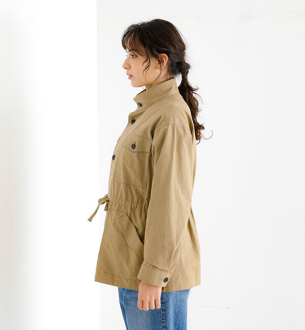 Rouge vif「【Le Melange/ル・メランジュ】ナイロンツイル サファリジャケット【WE」|その他|