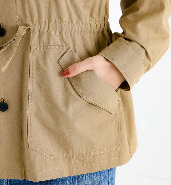 Rouge vif「【Le Melange/ル・メランジュ】ナイロンツイル サファリジャケット【WE」|その他|