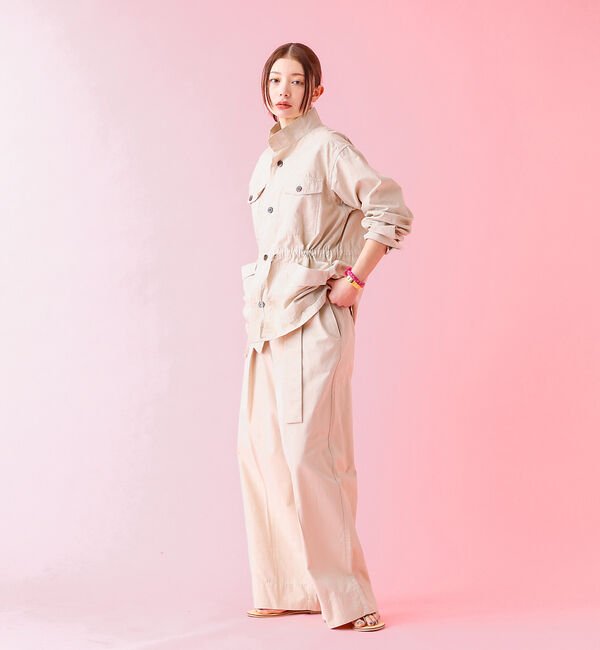 Rouge vif「【Le Melange/ル・メランジュ】ナイロンツイル サファリジャケット【WE」|その他|