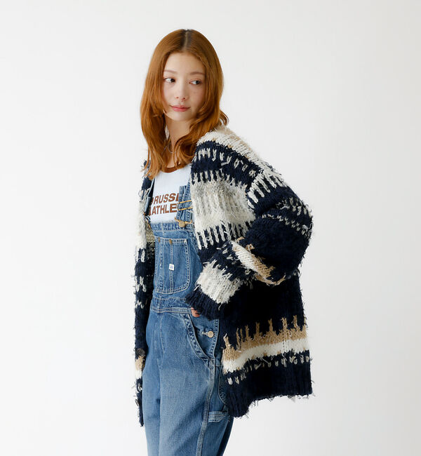 Rouge vif「【JOHNBULL/ジョンブル】ファンシーカーディガン/ニット/カーディガン/フ」|ニット・セーター|