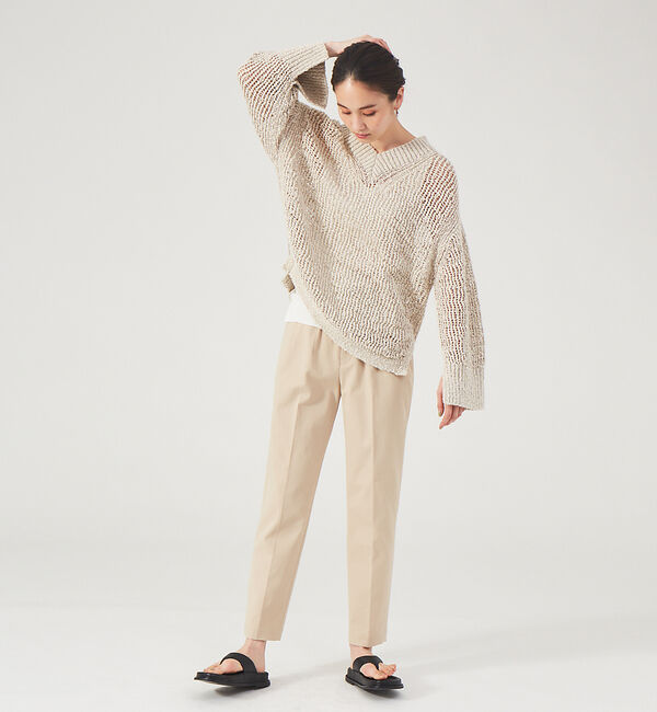 qualite「《セットアップ対応》2WAYストレッチハイウエストテーパードパンツ」|その他|