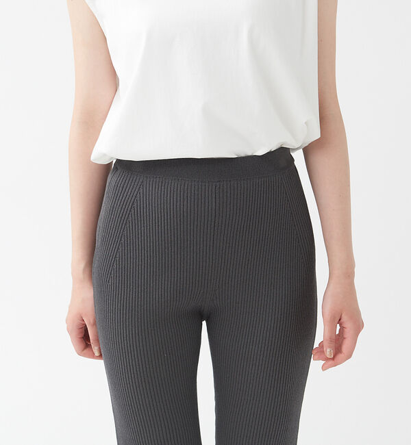 qualite「《セットアップ対応》リブニットスリットパンツ」|その他|