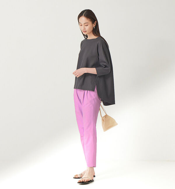 qualite「コットンリネン2WAYストレッチタックパンツ」|その他|