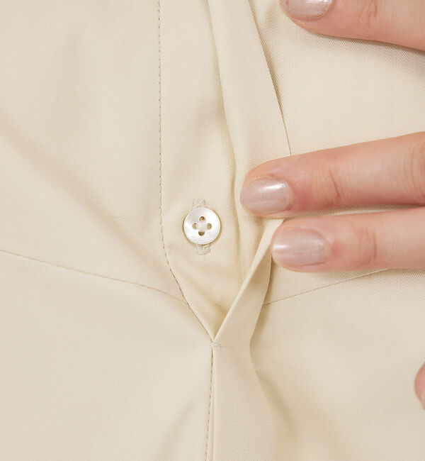 qualite「サイドボタンドレープブラウス」|シャツ・ブラウス|