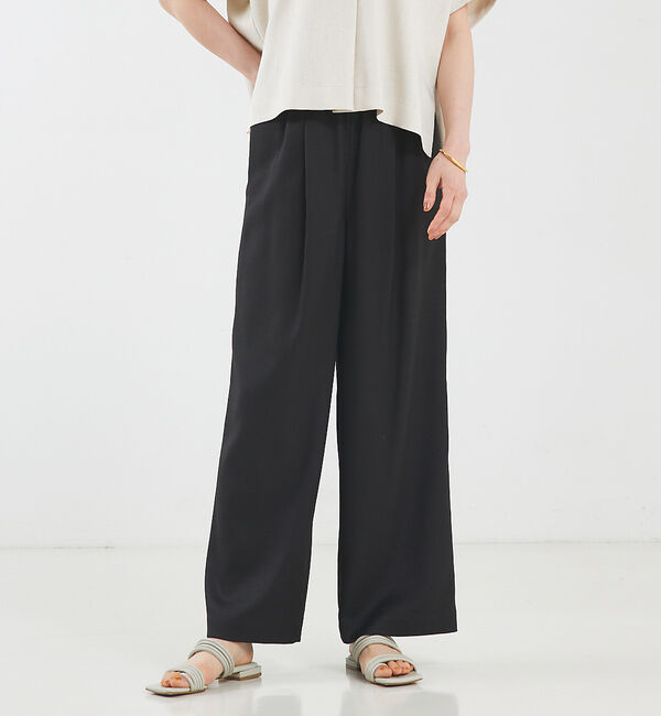 qualite「【セットアップ対応】リネンライクワイドパンツ」|その他|