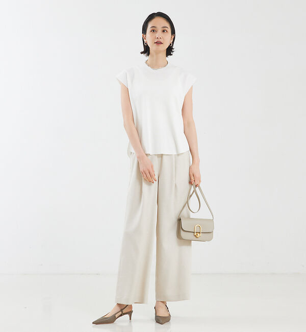 qualite「【セットアップ対応】リネンライクワイドパンツ」|その他|