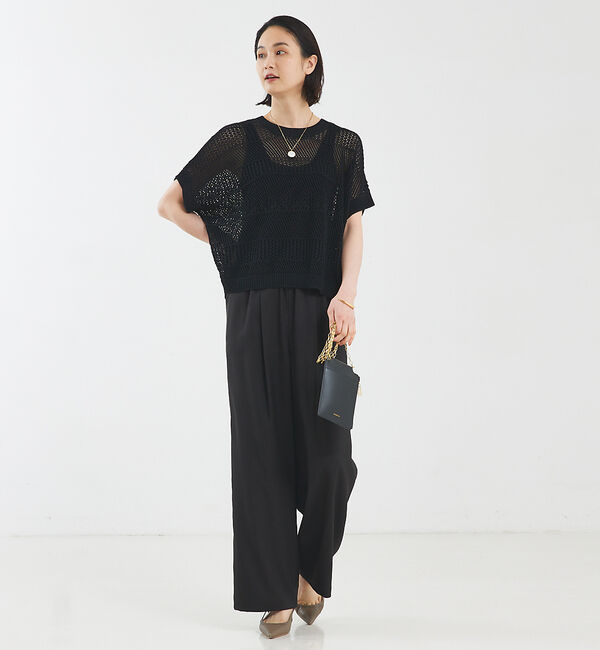 qualite「【セットアップ対応】リネンライクワイドパンツ」|その他|