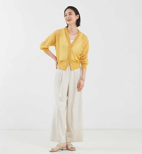 qualite「【セットアップ対応】リネンライクワイドパンツ」|その他|