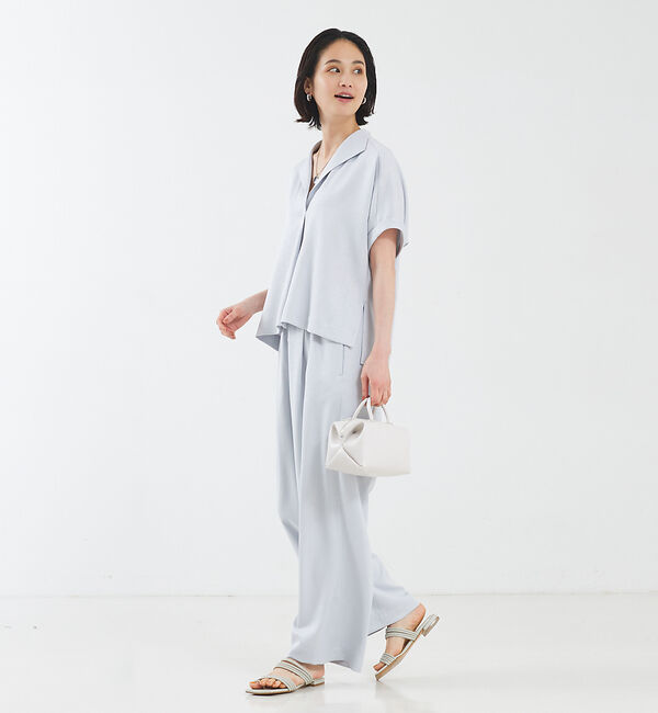 qualite「【セットアップ対応】リネンライクワイドパンツ」|その他|