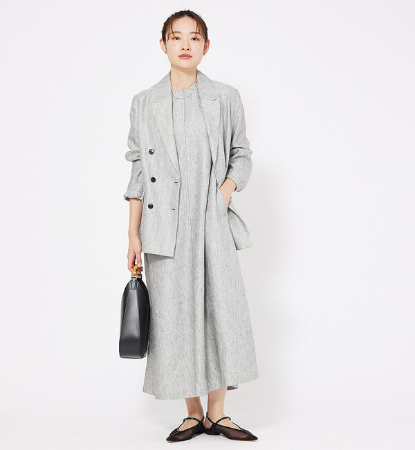 qualite「ラメスラブリネンワンピース」|ワンピース|