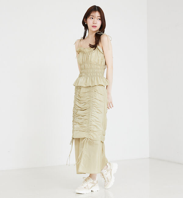 SELFIST「シャーリングフリルキャミビスチェ」|キャミソール|