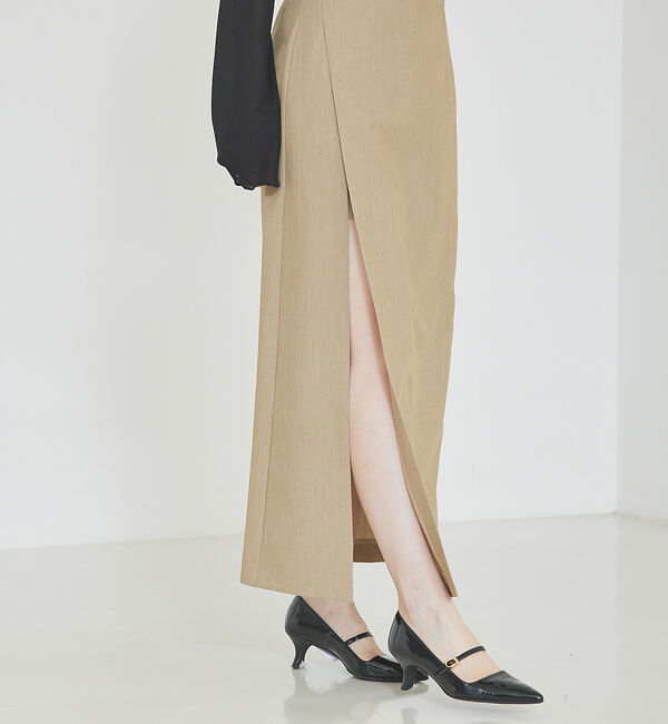 SELFIST「ショートパンツ付きスリットロングスカート」|スカート|