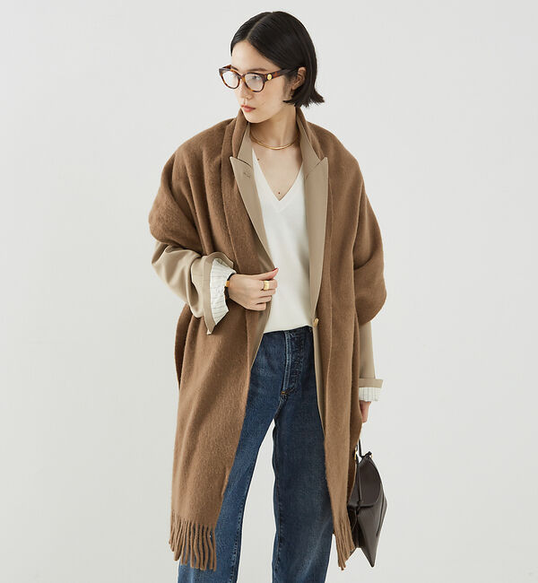 The Store by C' 「【ASAUCE MELER】ベビーキャメルストール」|マフラー|モカ