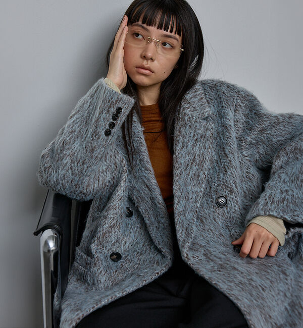 NOMINE「シャギー ジャケット コート / ジャコット」|その他|ブルーグレー