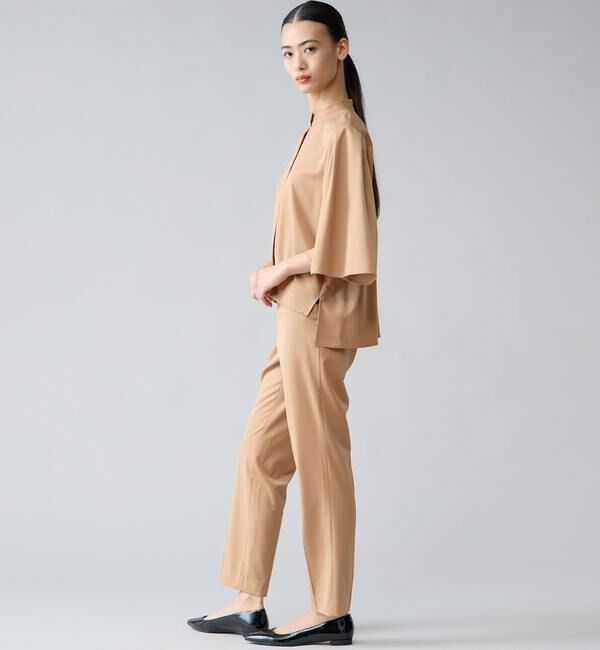 TIARA「フレアスリーブバンドカラーブラウス」|シャツ・ブラウス|