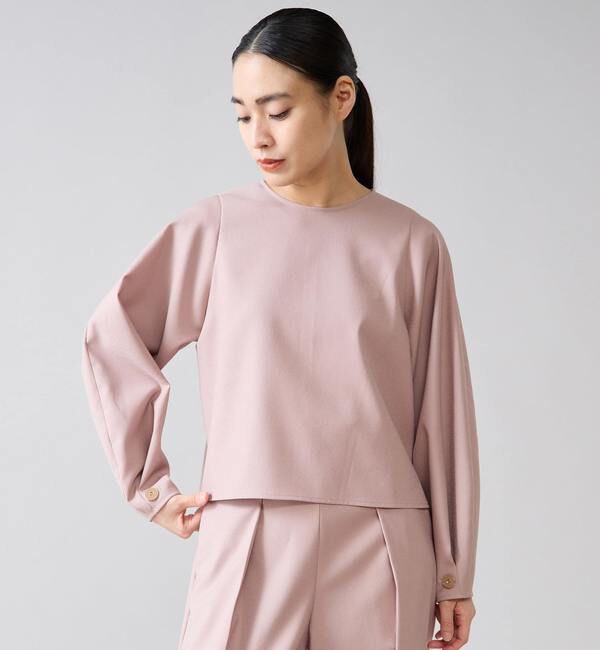 TIARA「スリーブボタンブラウス」|シャツ・ブラウス|ピンク