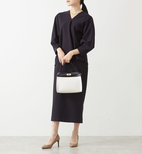 Liesse「ボンディングニットVネックドルマントップス（セットアップ対応可）」|シャツ・ブラウス|