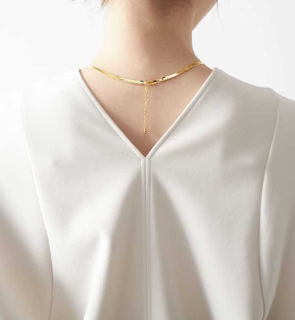 Liesse「ボンディングニットVネックドルマントップス（セットアップ対応可）」|シャツ・ブラウス|