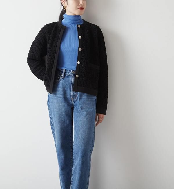 Liesse「ニットジャケット」|カーディガン|ブラック