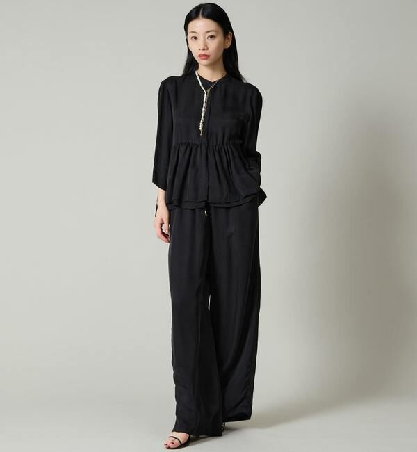 Liesse「ペプラムギャザーブラウス（セットアップ対応）」|シャツ・ブラウス|